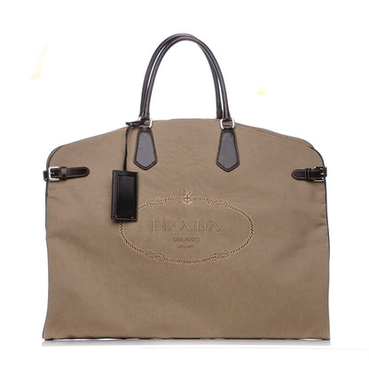Prada Jacquard Logo Garment Bag Corda Moro 1 of 9
