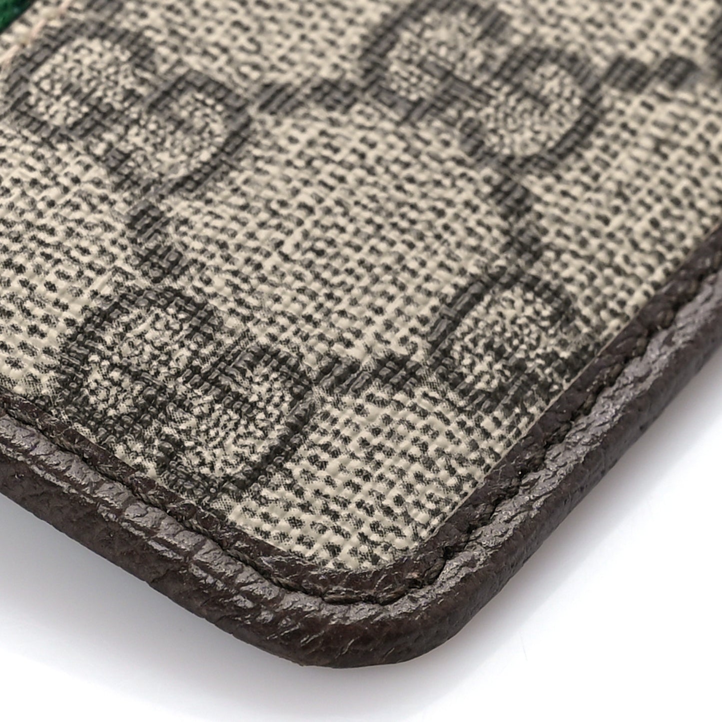 GG Supreme Monogram Web Ophidia Zip Card Case Brown
