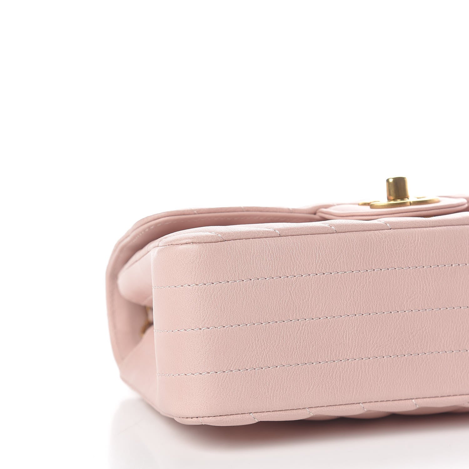 Chanel Calfskin Chevron Quilted Mini Rectangular Flap Light Pink 9 of 12
