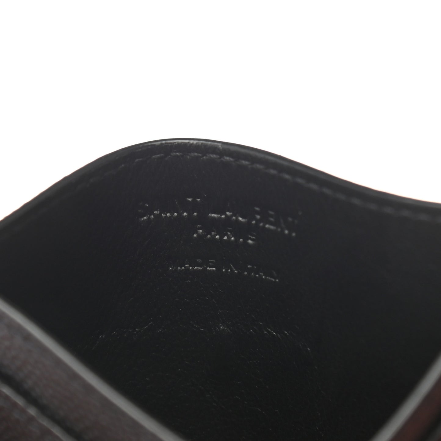 Grain De Poudre Matelasse Chevron Monogram Credit Card Case Black