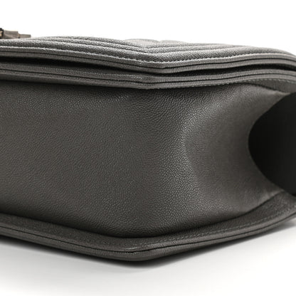 Chanel Caviar Quilted Medium Boy Flap Grey 9 of 9