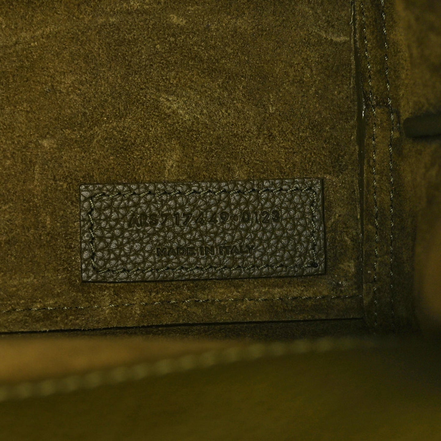 Grained Calfskin Nano Supple Sac De Jour Green