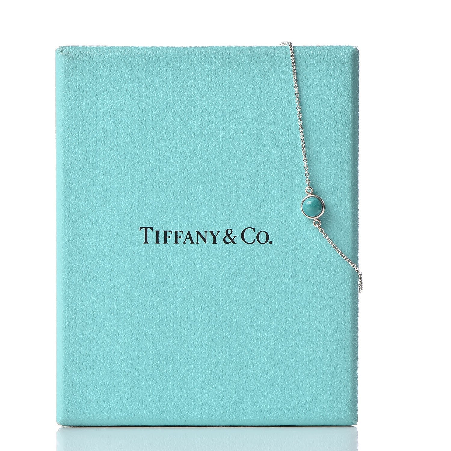 Tiffany Sterling Silver Turquoise Elsa Peretti Color By The Yard Bracelet 7 of 7