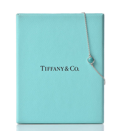 Tiffany Sterling Silver Turquoise Elsa Peretti Color By The Yard Bracelet 7 of 7