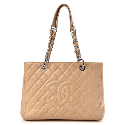 Chanel Caviar Quilted Grand Shopping Tote GST Beige 1 of 15