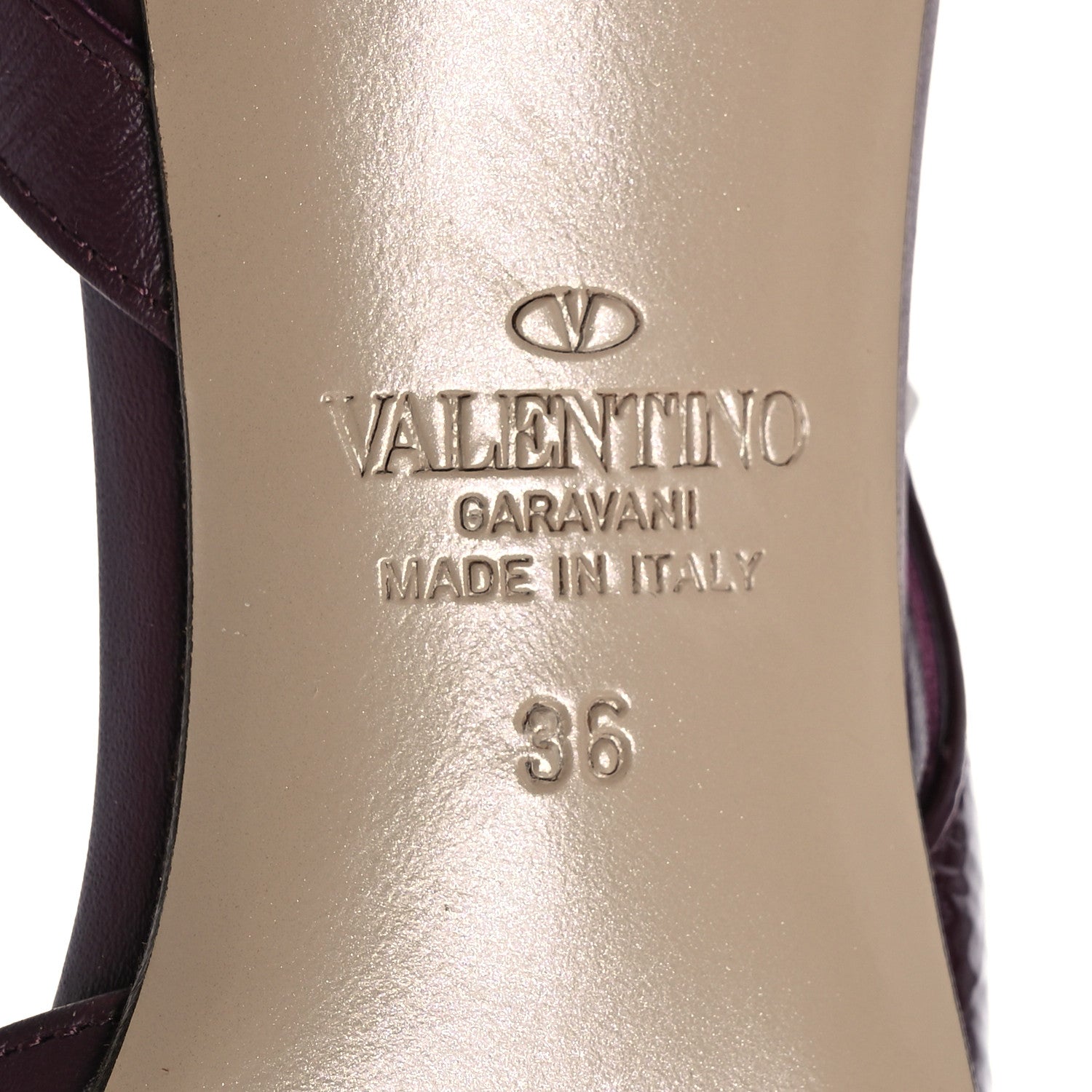 Valentino Garavani Wrinkled Patent Rockstud Half D'Orsay Slingback 85mm Pumps 36 Rubin 7 of 14
