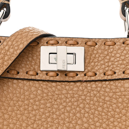 Fendi Cuoio Romano Selleria Mini Peekaboo I SEE U Iconic Satchel Cammello 10 of 13