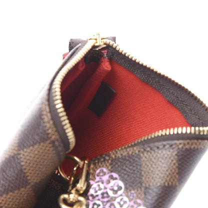 Louis Vuitton Damier Ebene 2019 Christmas Animation Mini Pochette Accessories Red 5 of 10