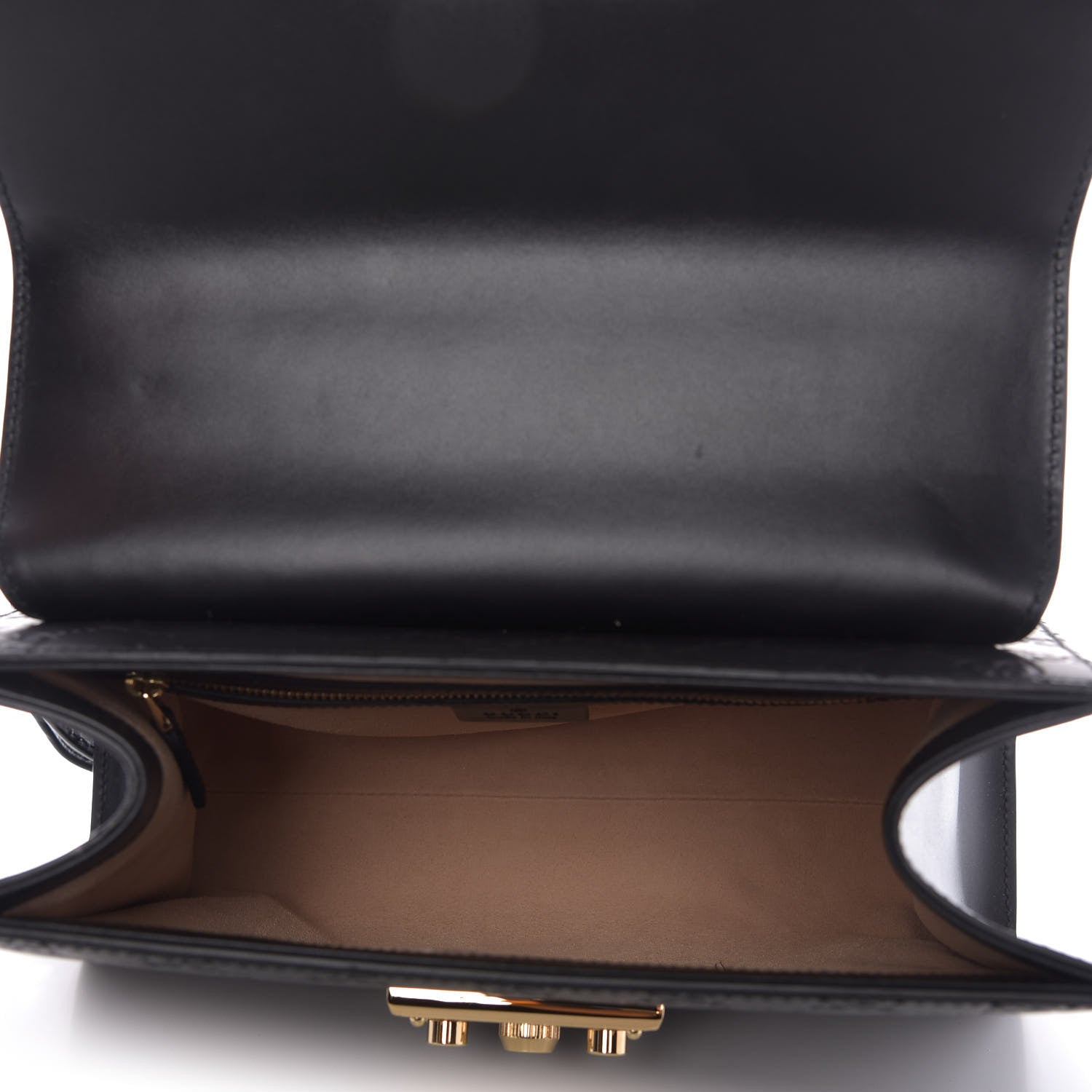 Gucci Guccissima Signature Small Padlock Top Handle Bag Black 5 of 9