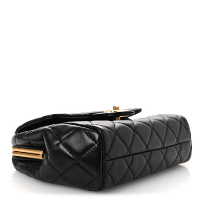 Chanel Lambskin Quilted Kisslock Flap Black 4 of 11