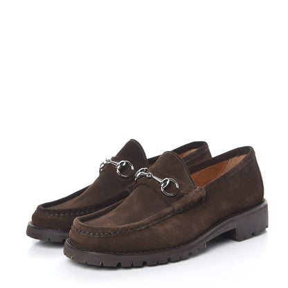 Gucci Suede Mens Horsebit Lug Sole Loafers 7.5 Jasper 3 of 11