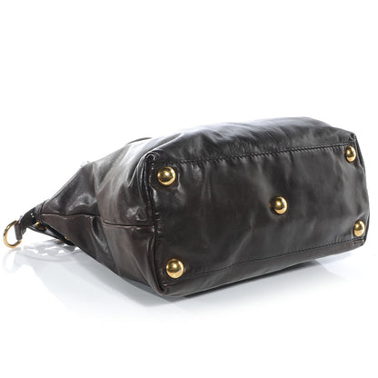 Gucci Leather Babouska Tote Brown 4 of 7