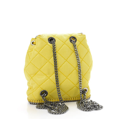 Stella McCartney Shaggy Deer Quilted Mini Falabella Backpack Canary 3 of 8