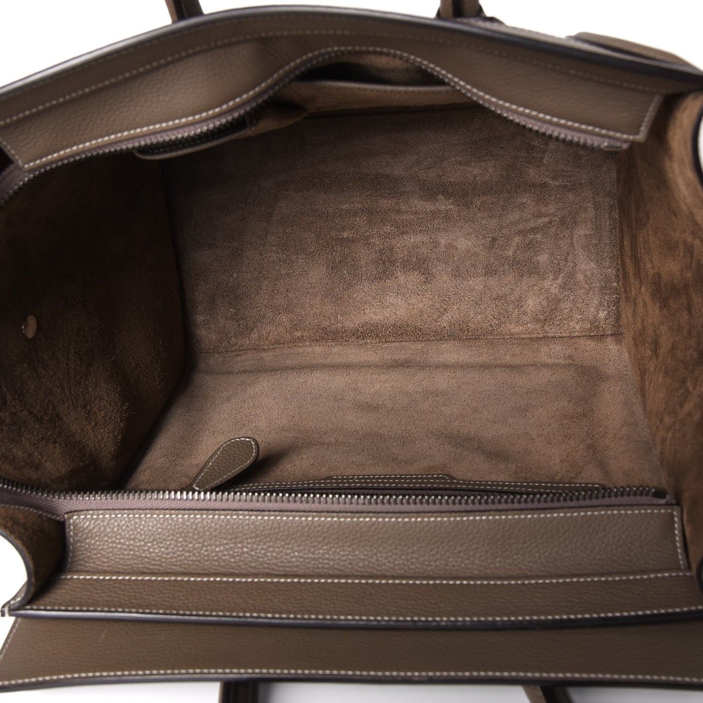 Drummed Calfskin Mini Luggage Souris
