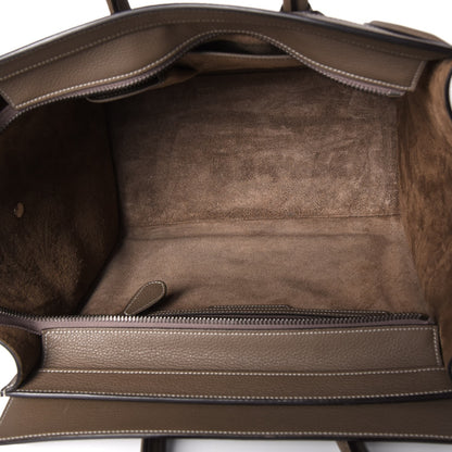 Celine Drummed Calfskin Mini Luggage Souris 5 of 7