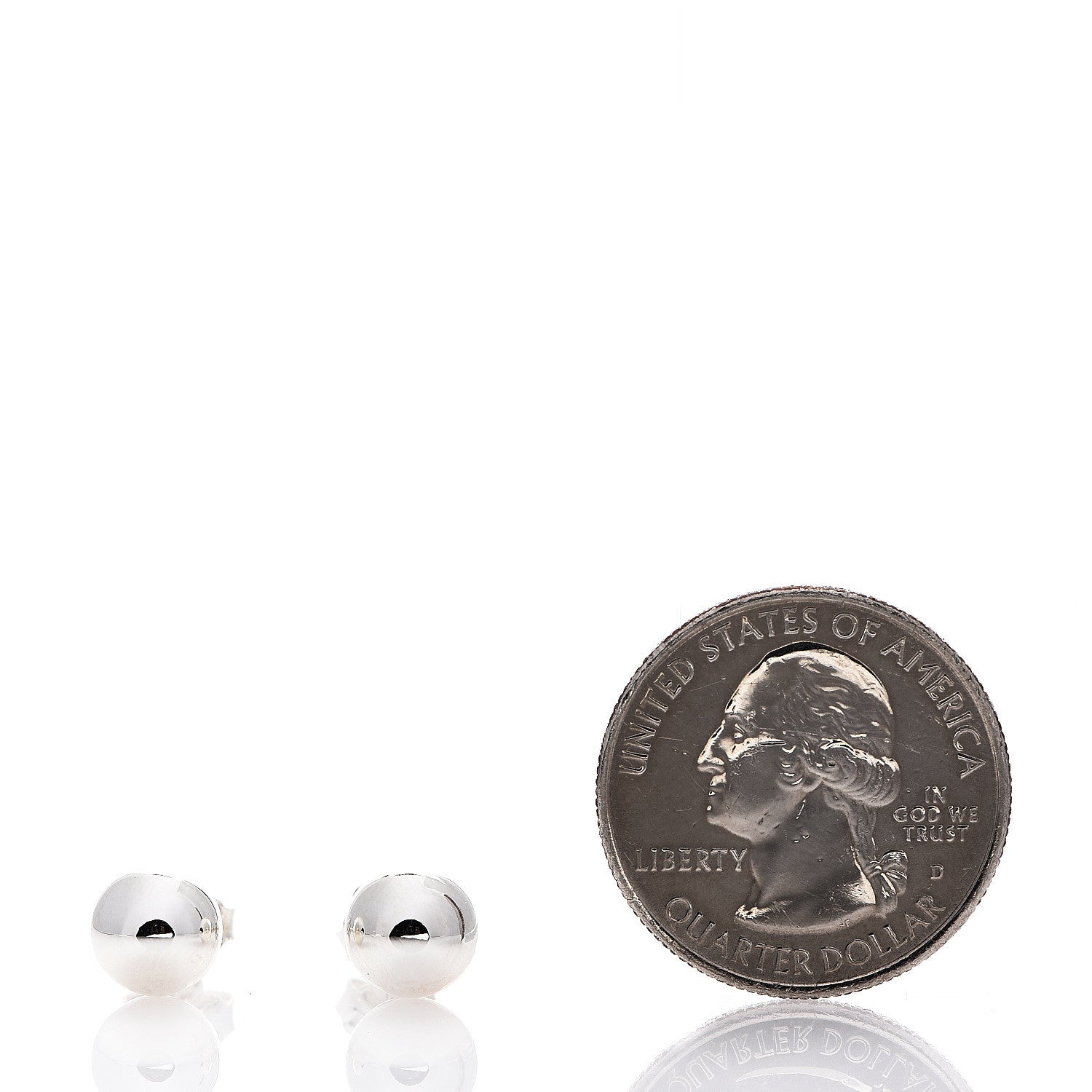Tiffany Sterling Silver 8mm HardWear Ball Earrings 2 of 4