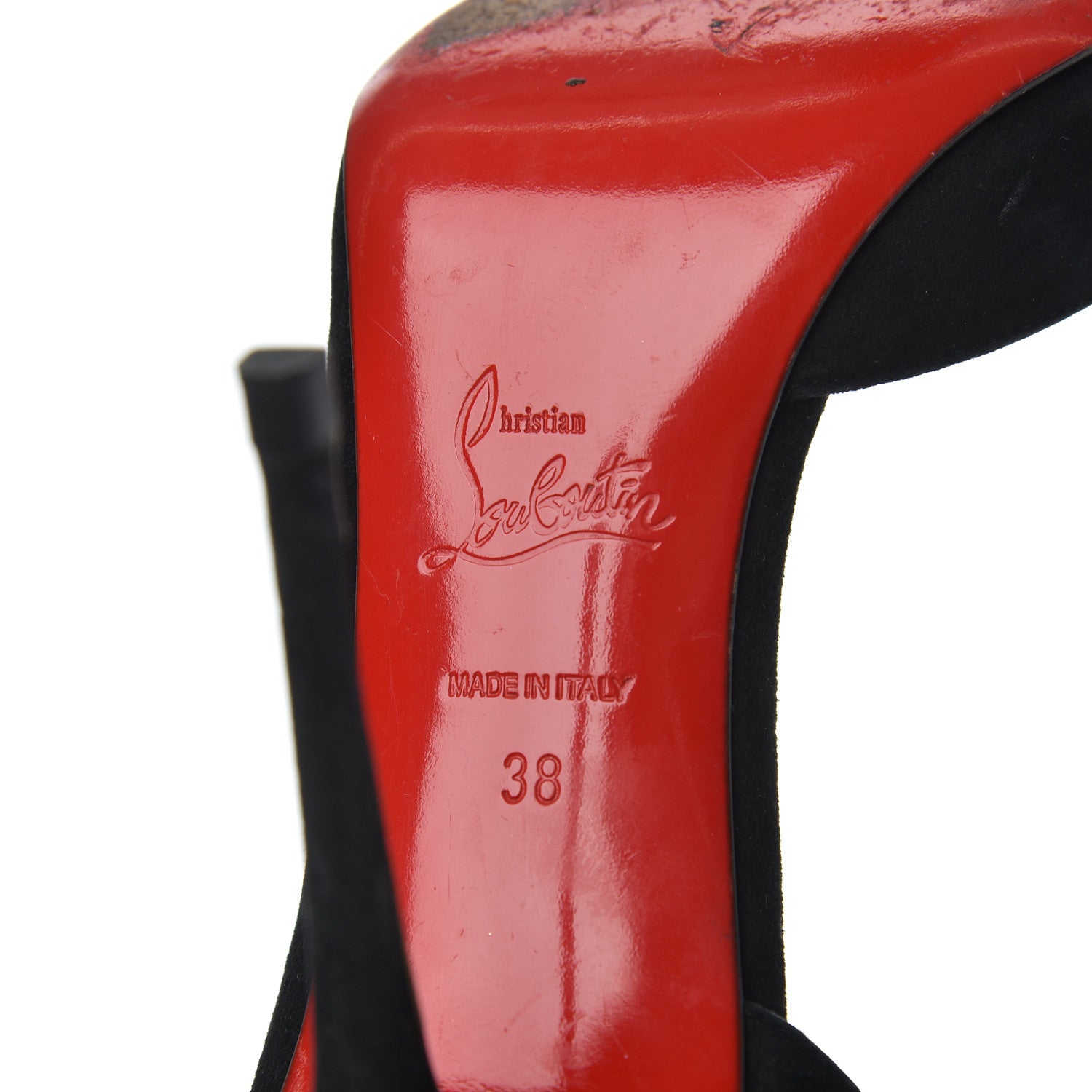 Christian Louboutin Veau Velours Iriza 100 Pumps 38 Black 7 of 22