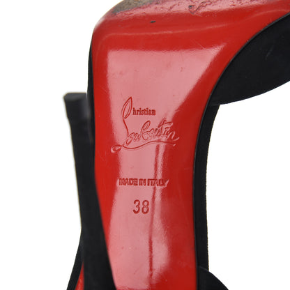 Christian Louboutin Veau Velours Iriza 100 Pumps 38 Black 7 of 22