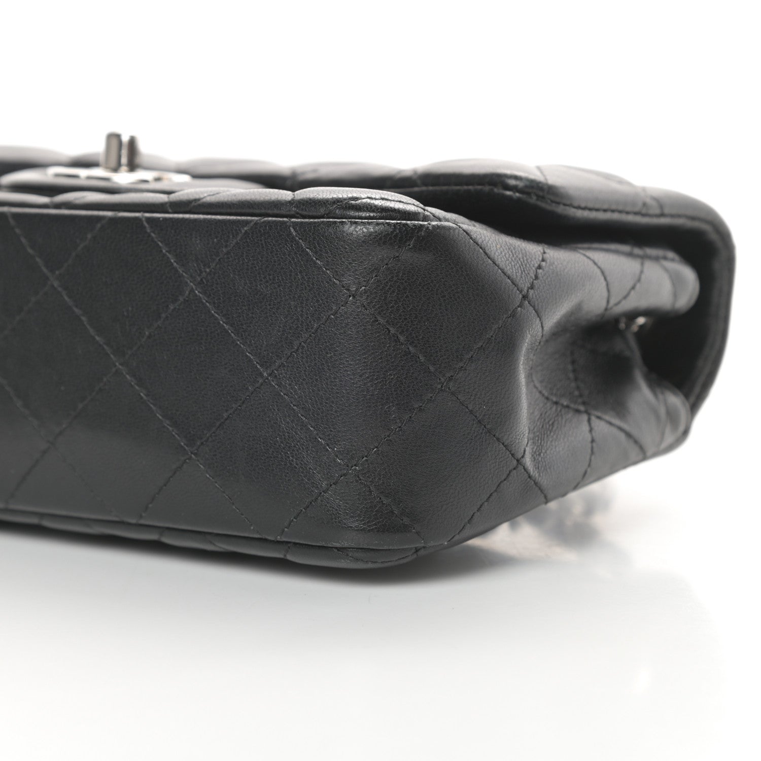 Chanel Lambskin Quilted Mini Rectangular Flap Black 10 of 14
