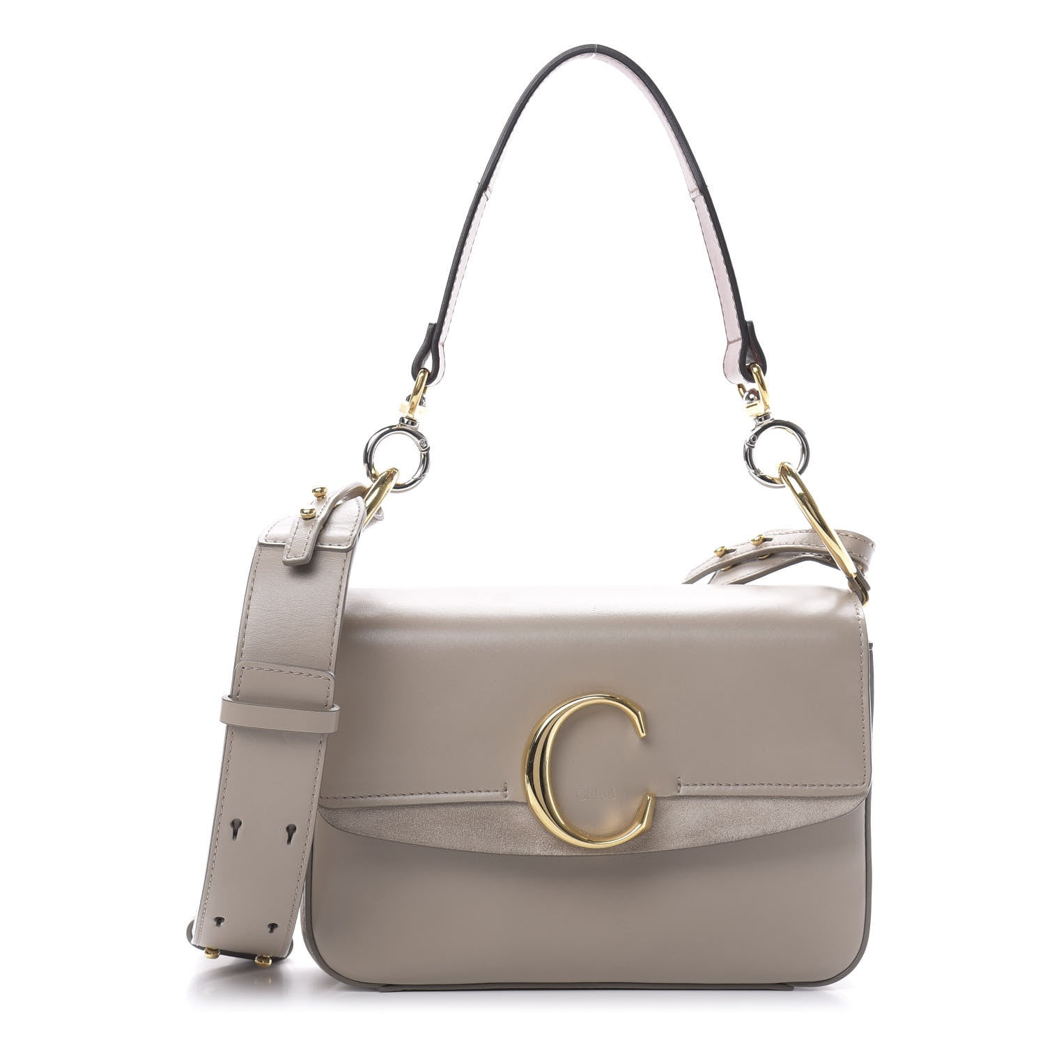 Chloe Calfskin Small C Double Carry Motty Grey 1 of 11