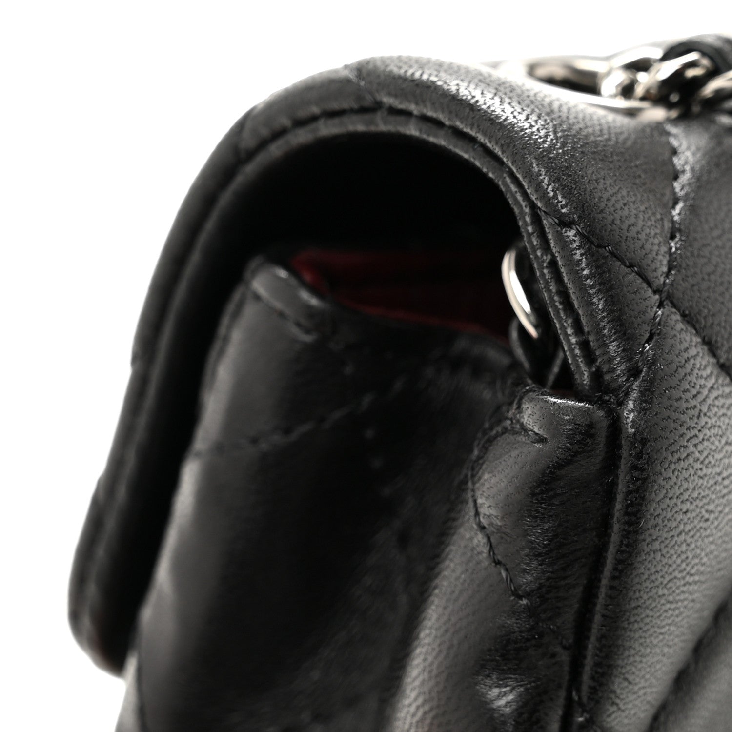 Chanel Lambskin Quilted Extra Mini Rectangular Flap Black 11 of 14