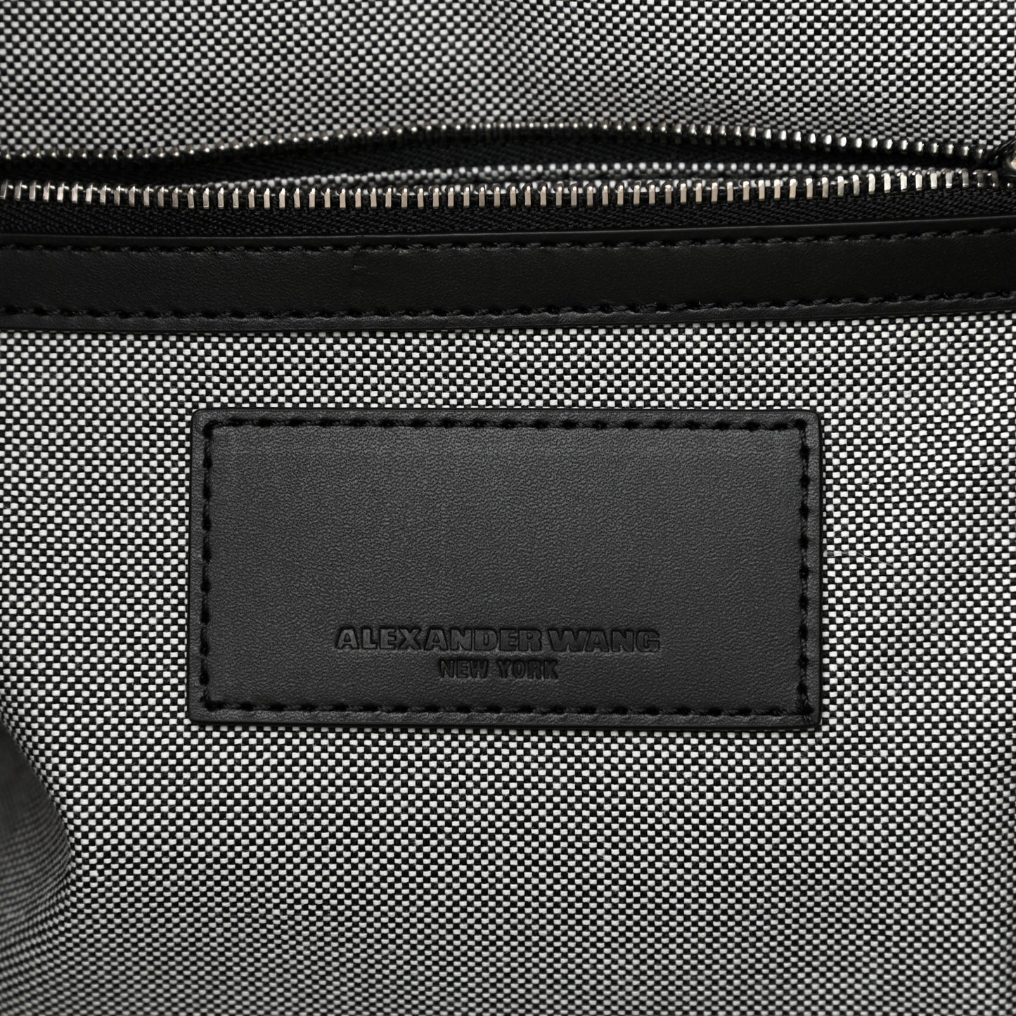 Crackled Coated Canvas Extra Large AW Logo Tote Black