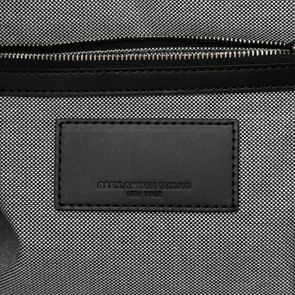 Alexander Wang Crackled Coated Canvas Extra Large AW Logo Tote Black 6 of 11