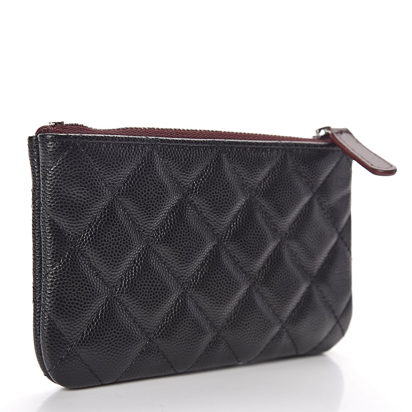 Caviar Quilted Small Cosmetic Case Black