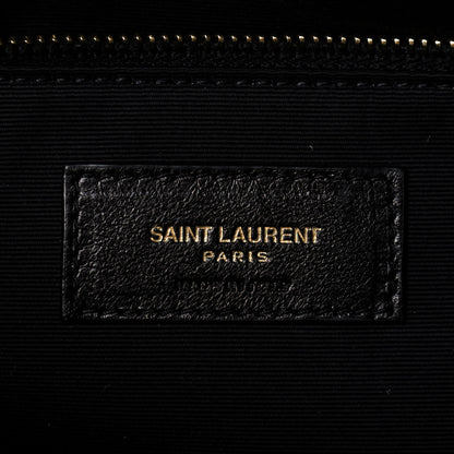 Saint Laurent Crinkled Calfskin Quilted East West Shopping Tote Black 5 of 11