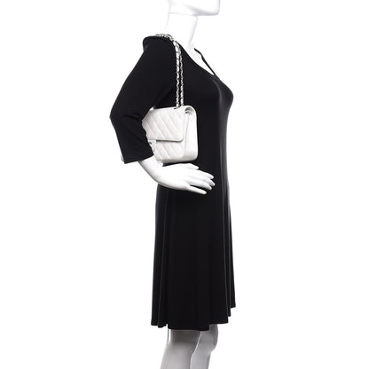Chanel Caviar Quilted Medium Double Flap White 3 of 12