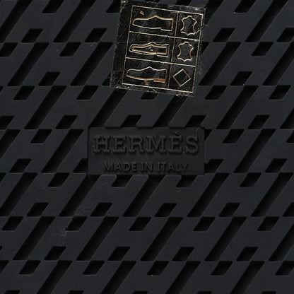 Hermes Suede Goatskin Womens Chypre Sandals 35 Rose Perle Black 7 of 9