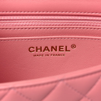 Chanel Lambskin Quilted Mini Rectangular Flap Pink 6 of 13
