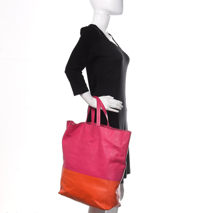 Celine Lambskin Vertical Bi-Color Cabas Hibiscus 2 of 13