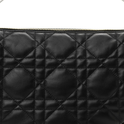 Christian Dior Lambskin Cannage Medium Dior Vibe Hobo Bag Black 7 of 8