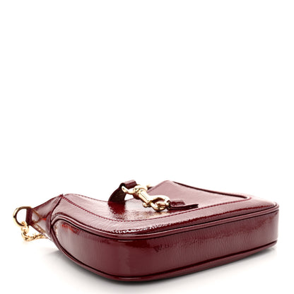 Gucci Crinkled Patent Mini Jackie Notte Bag Rosso Ancora Red 4 of 9