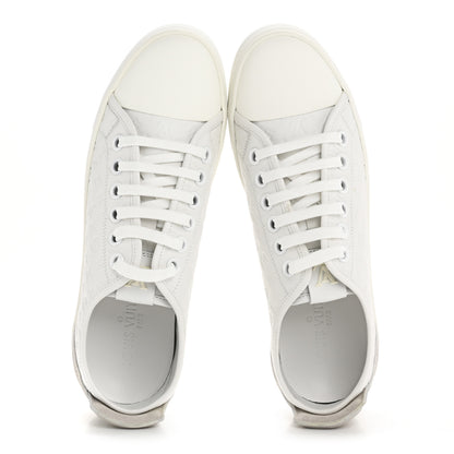 Louis Vuitton Calfskin Suede Monogram Punchy Sneaker 38 White 2 of 8