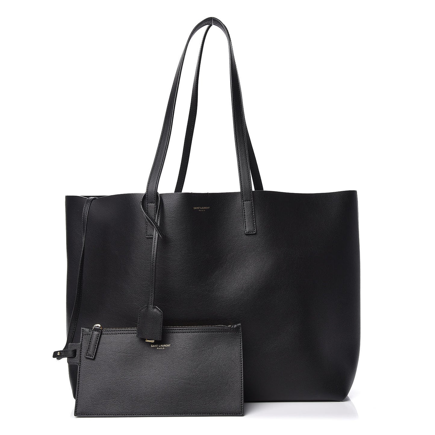 Calfskin Large Shopping Tote Black