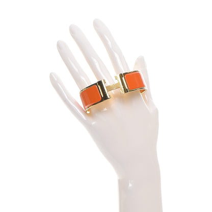 Hermes Enamel Wide Clic Clac H Bracelet PM Orange 2 of 4