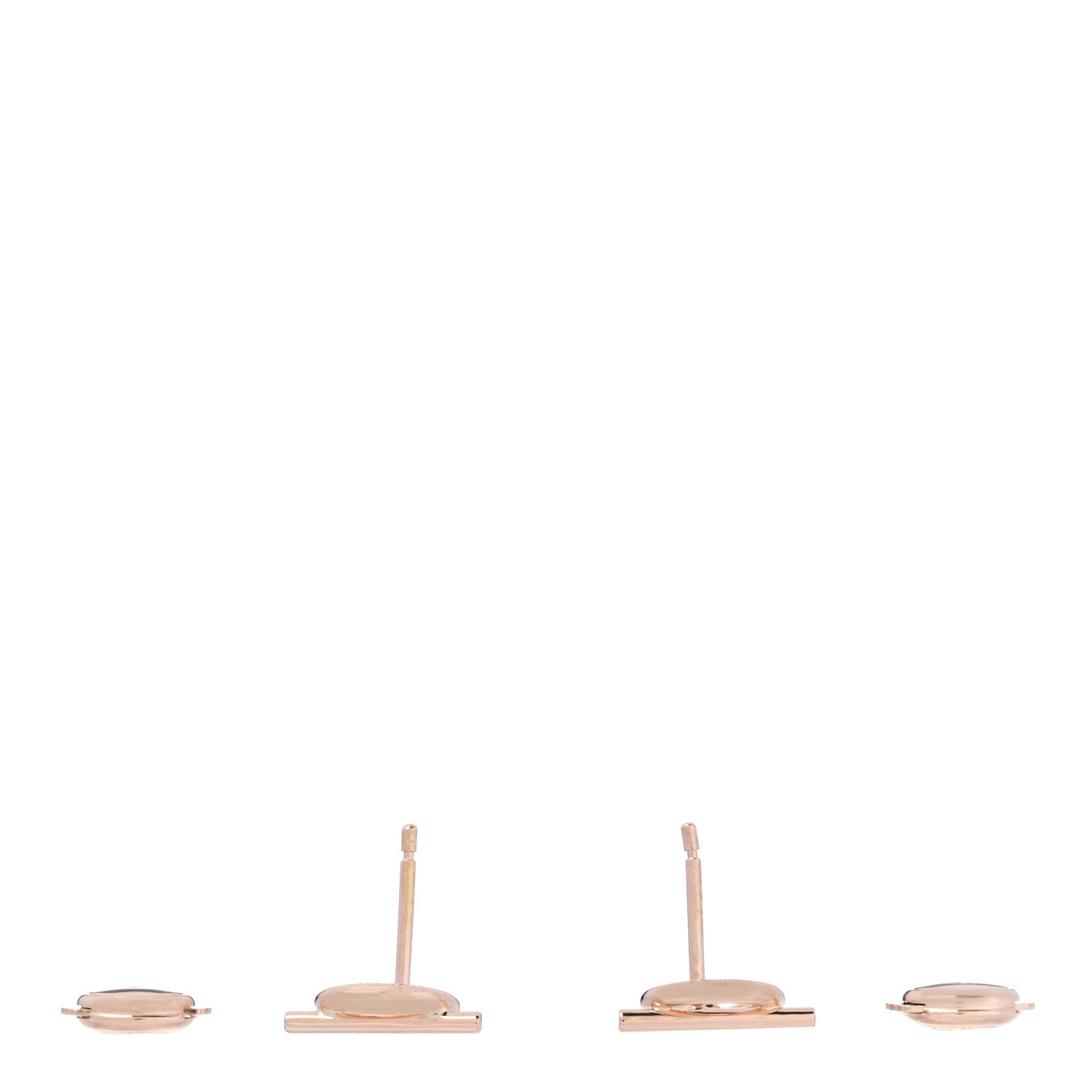 Hermes 18K Rose Gold PM Echappee Earrings 3 of 5