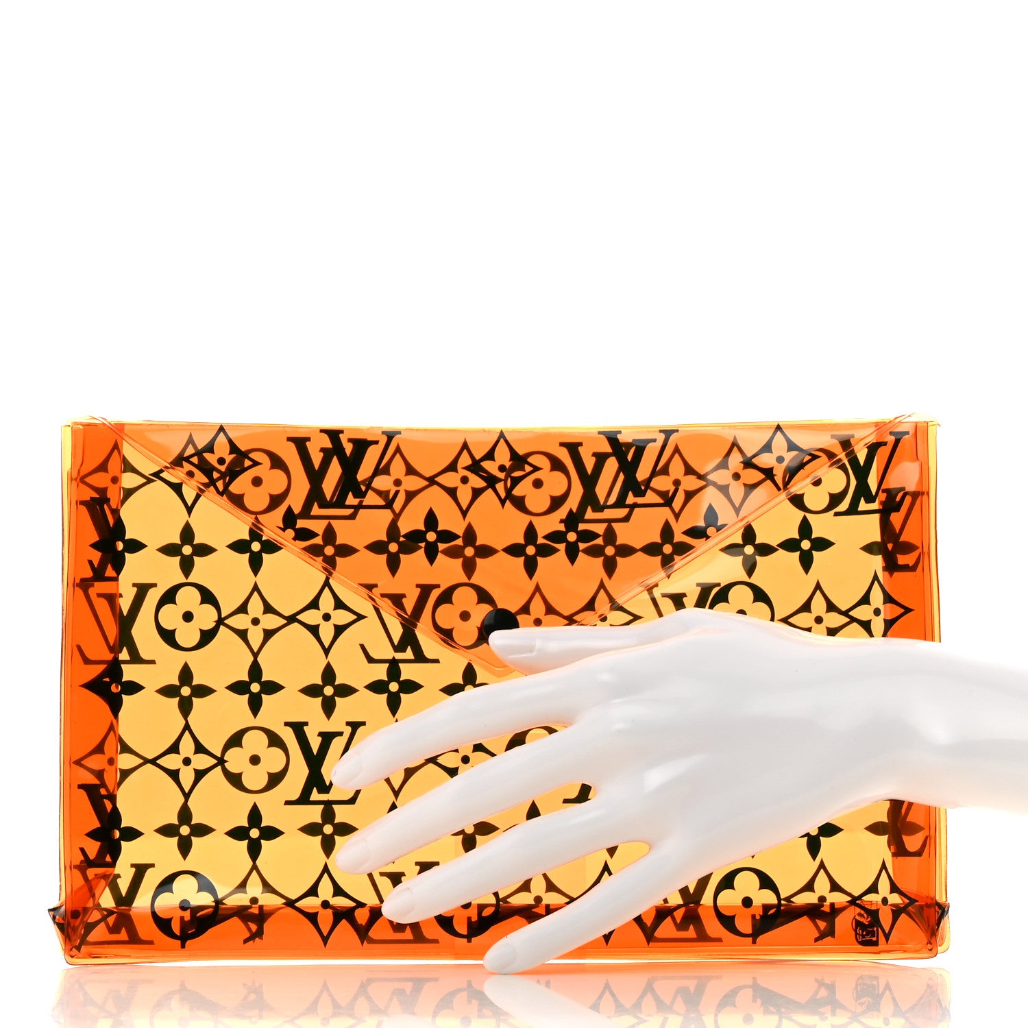 Louis Vuitton PVC Monogram Printed Envelope Pouch Orange 2 of 5