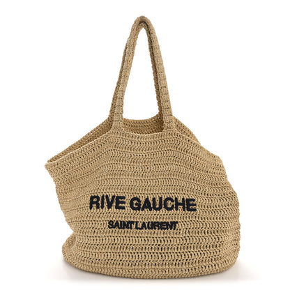 Saint Laurent Raffia Rive Gauche Tote Natural 1 of 12