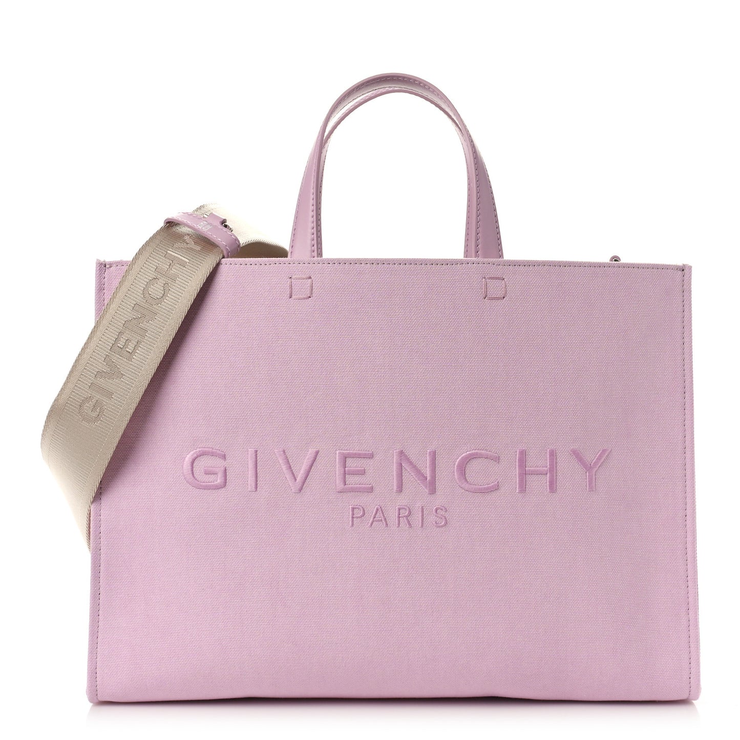 Canvas Embroidered Medium G-Tote Old Pink