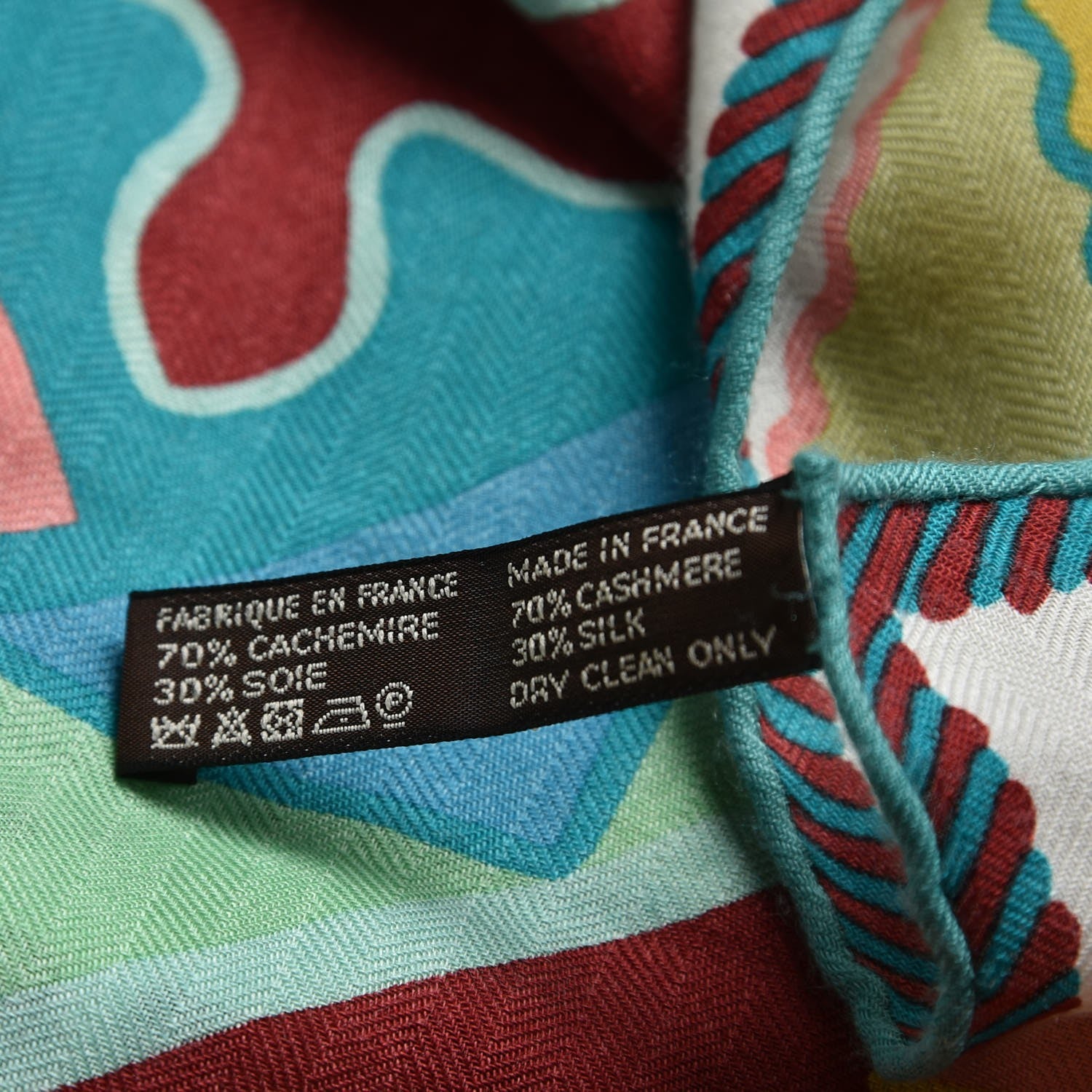 Hermes Cashmere Silk Appaloosa Des Steppes Shawl 140 Creme Black Vert 6 of 7