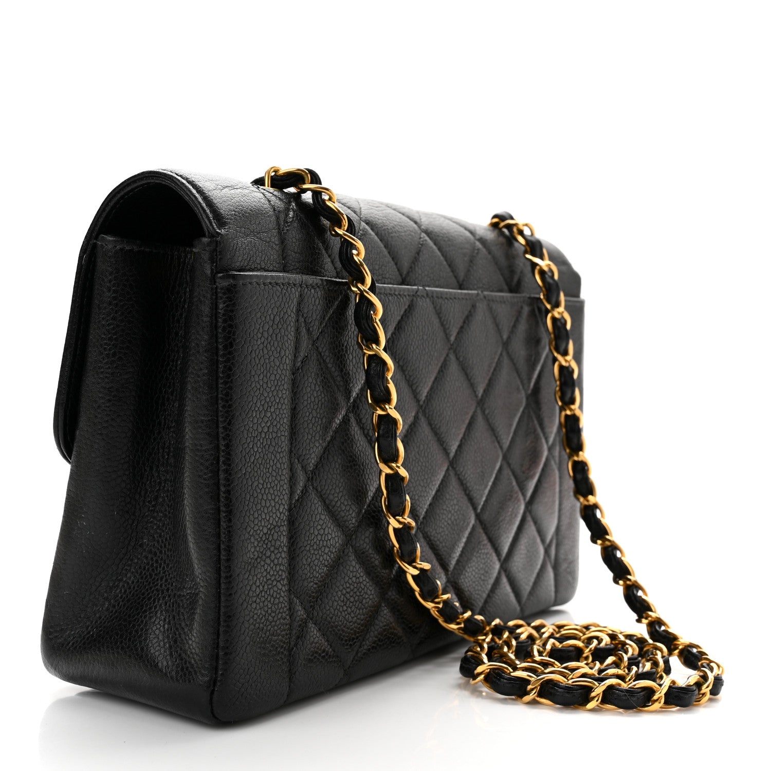 Chanel Caviar Quilted Medium Single Flap Black 2 of 10
