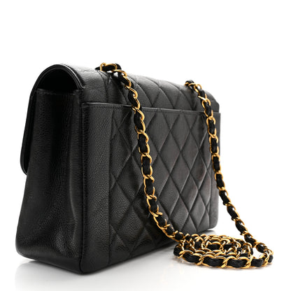 Chanel Caviar Quilted Medium Single Flap Black 2 of 10