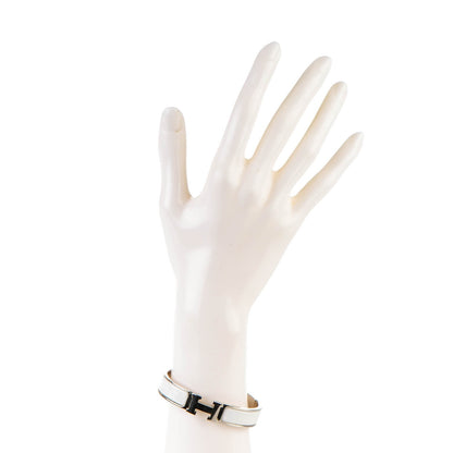 Hermes Enamel Narrow Clic Clac H Bracelet PM White 2 of 6