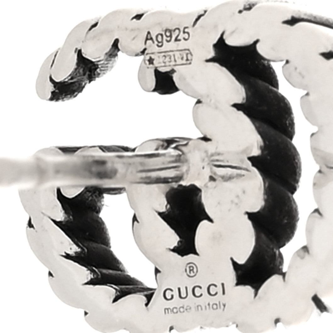 Sterling Silver Torchon Double G Earrings