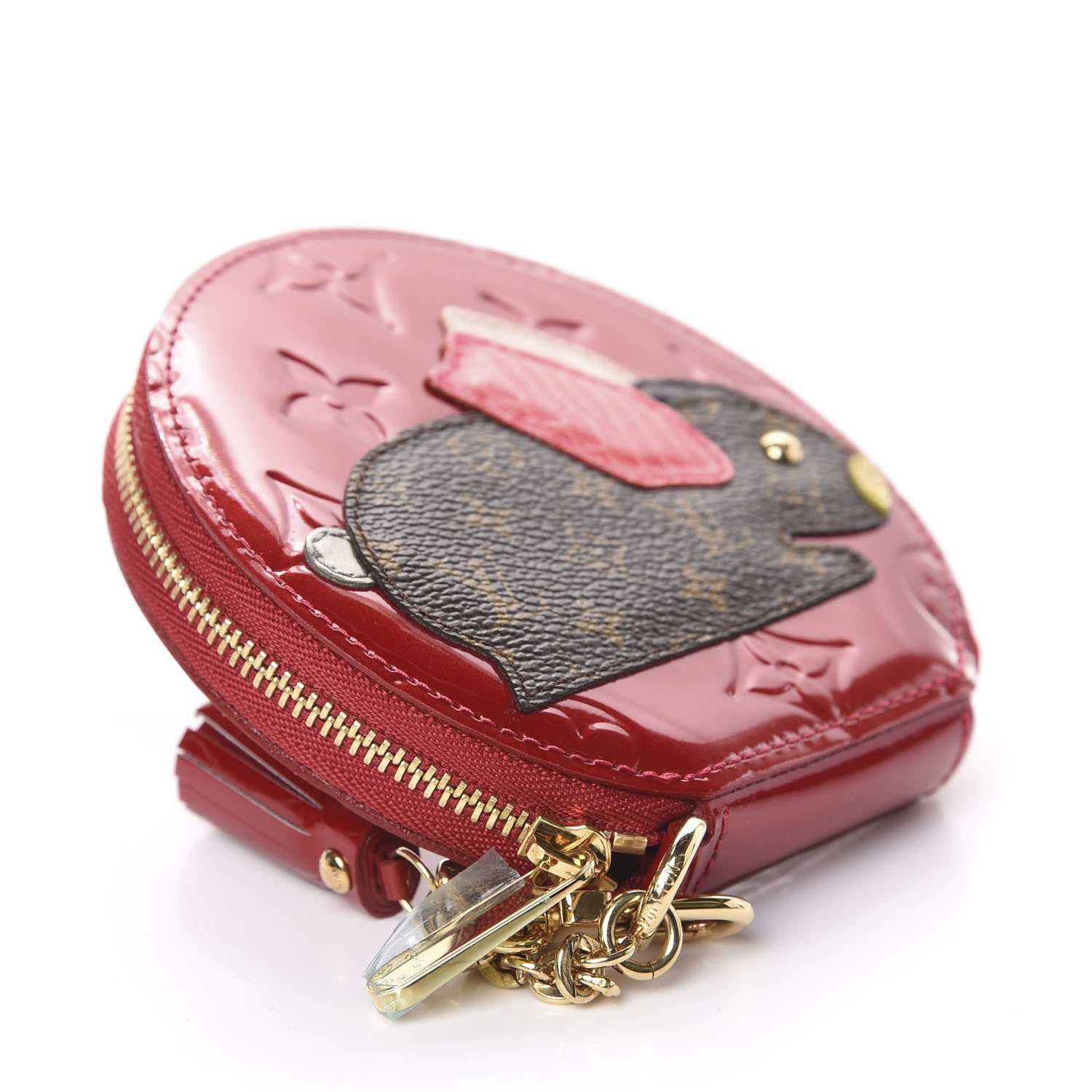Louis Vuitton Vernis Animania Lapin Bunny Round Coin Purse Pomme D'Amour 4 of 6
