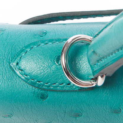 Hermes Ostrich Kelly Sellier 25 Vert Verone 23 of 45