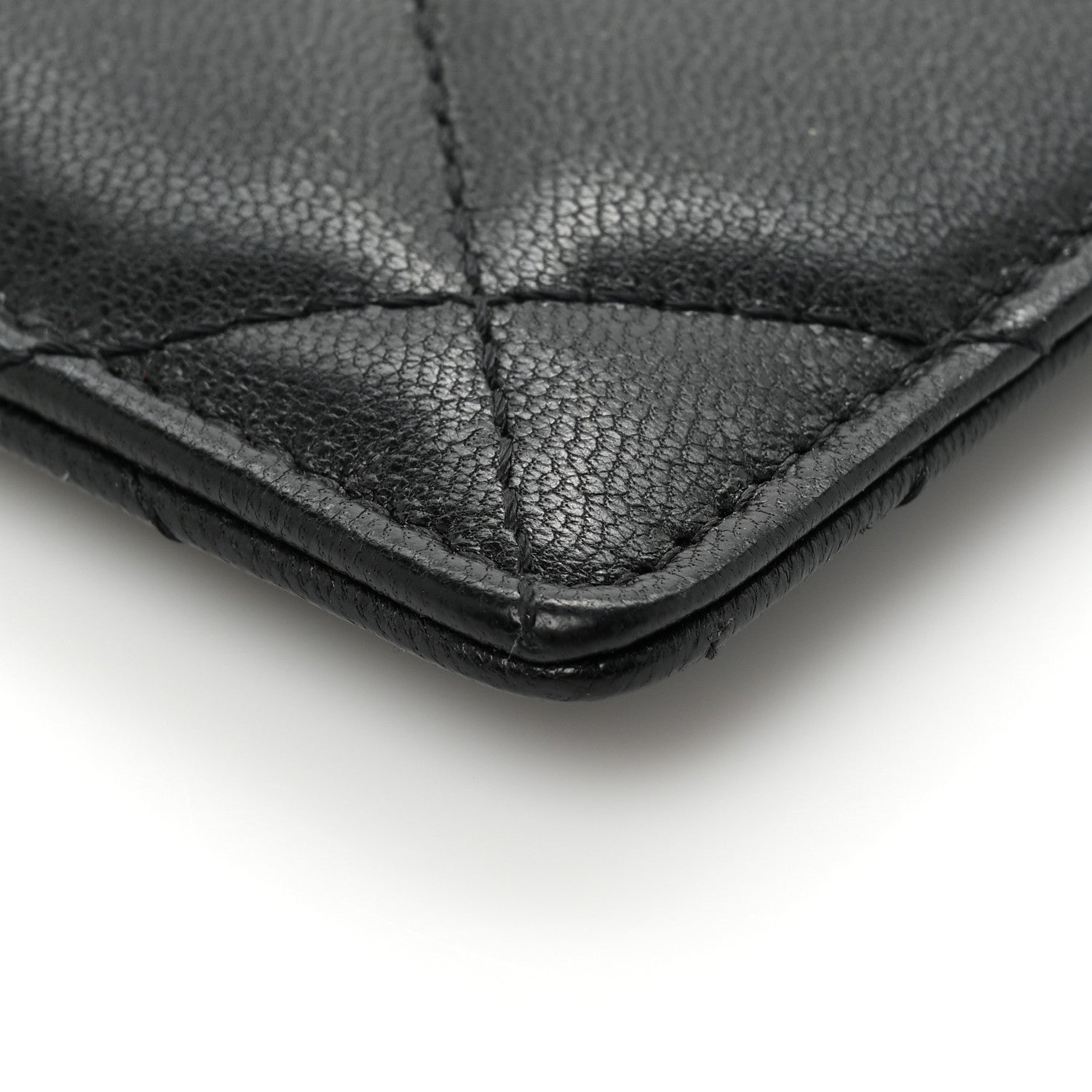Chanel Goatskin Quilted Chanel 19 Card Holder On Chain Black 9 of 9